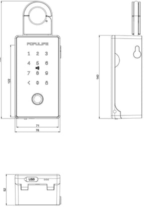 Populife FingerPrint Smart Keybox Pro-Online